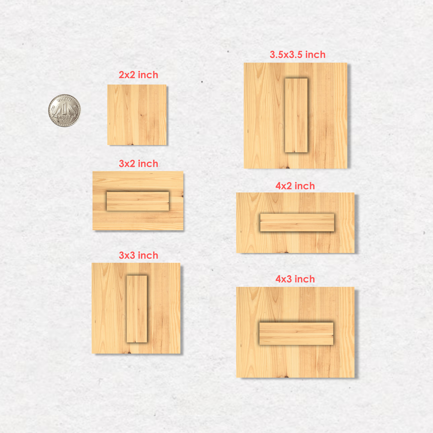Custom Design/Logo Business Rubber Stamp with Wooden Mount - Small & Medium