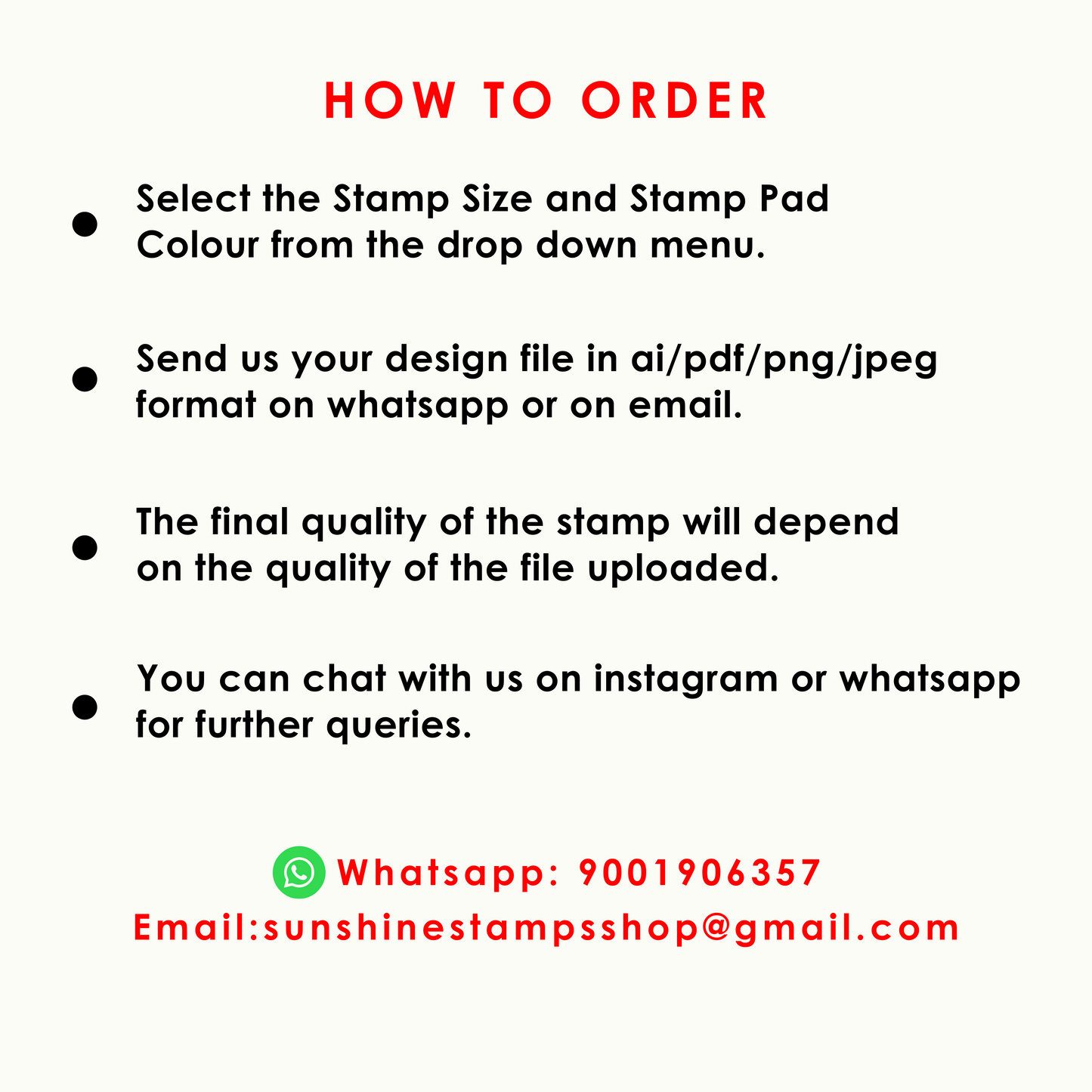 Custom Design/Logo Business Rubber Stamp with Wooden Mount - Small & Medium
