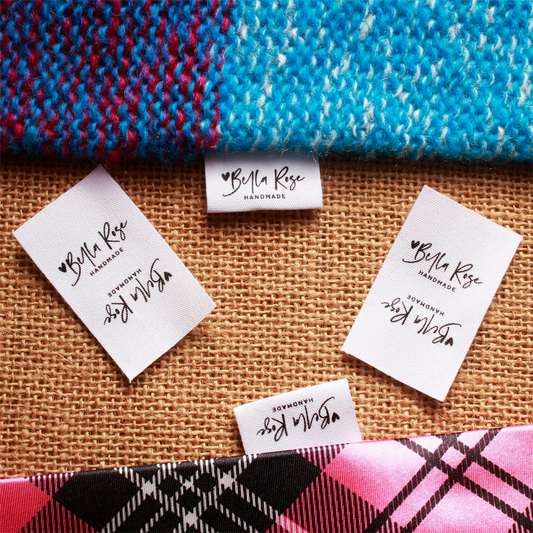 Custom Cotton Label (White Base-Single Color Print)