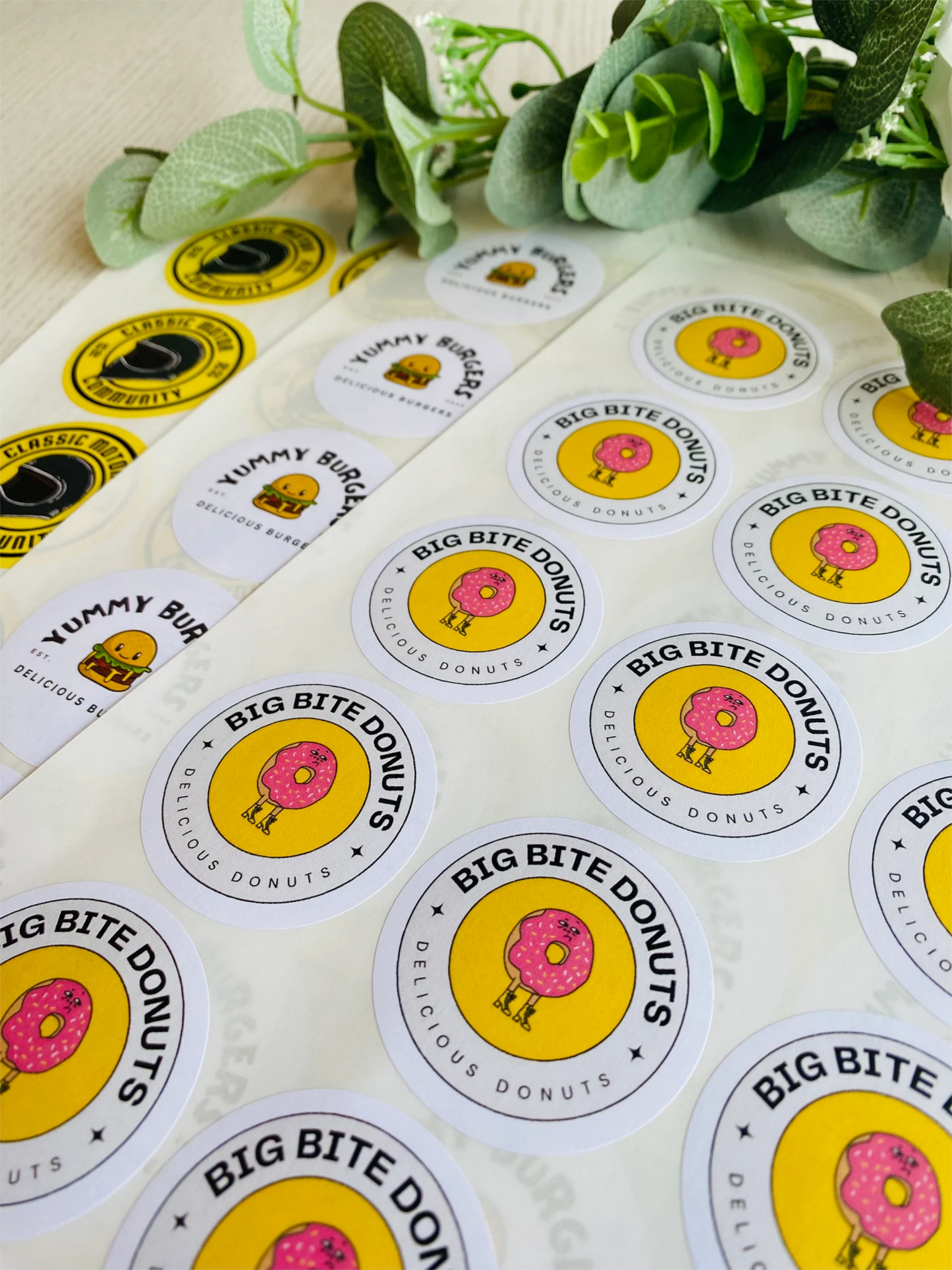 Custom round Logo Sticker