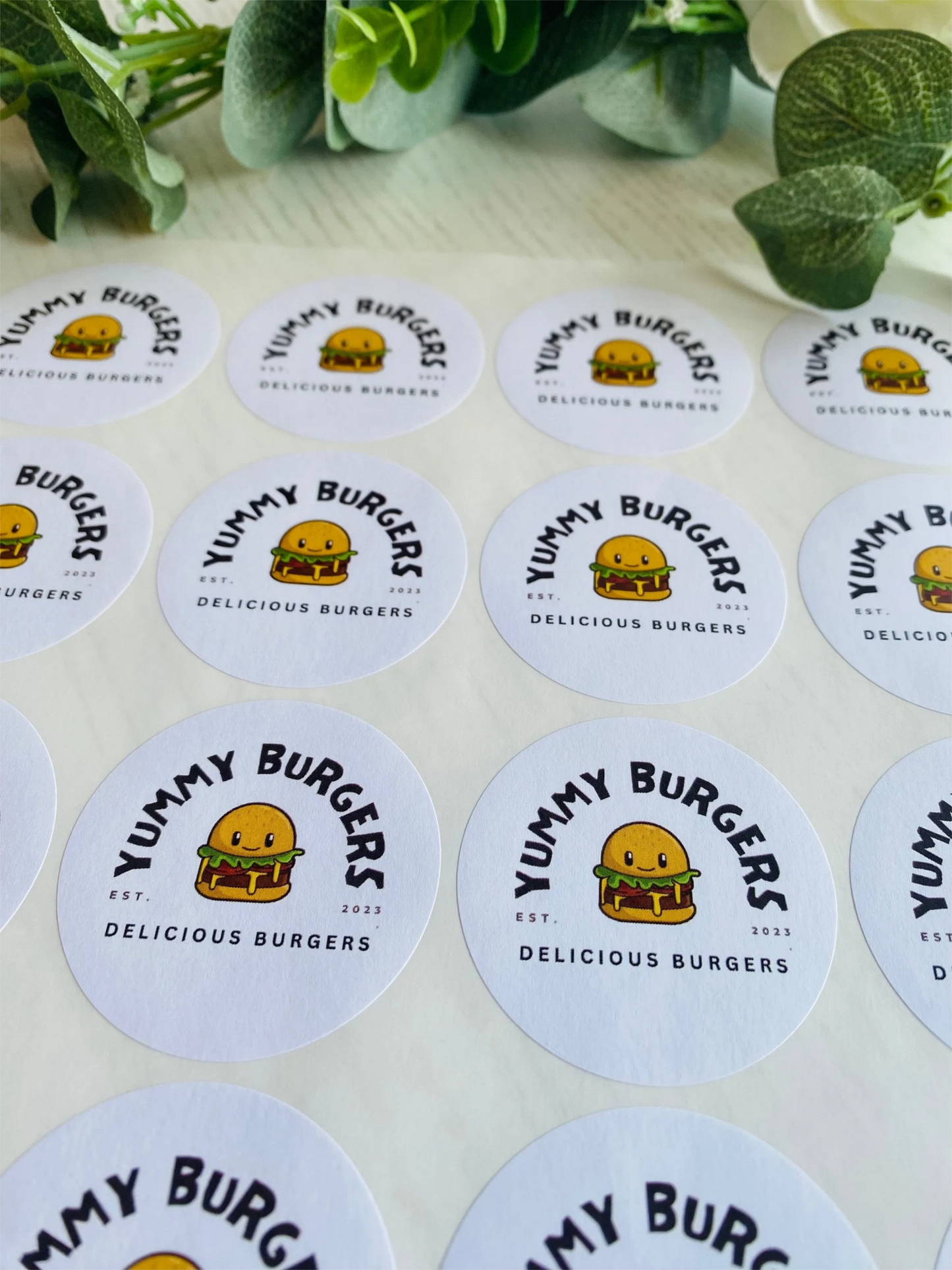 Custom round Logo Sticker