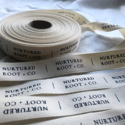 Custom Cotton Label (White Base-Single Color Print)