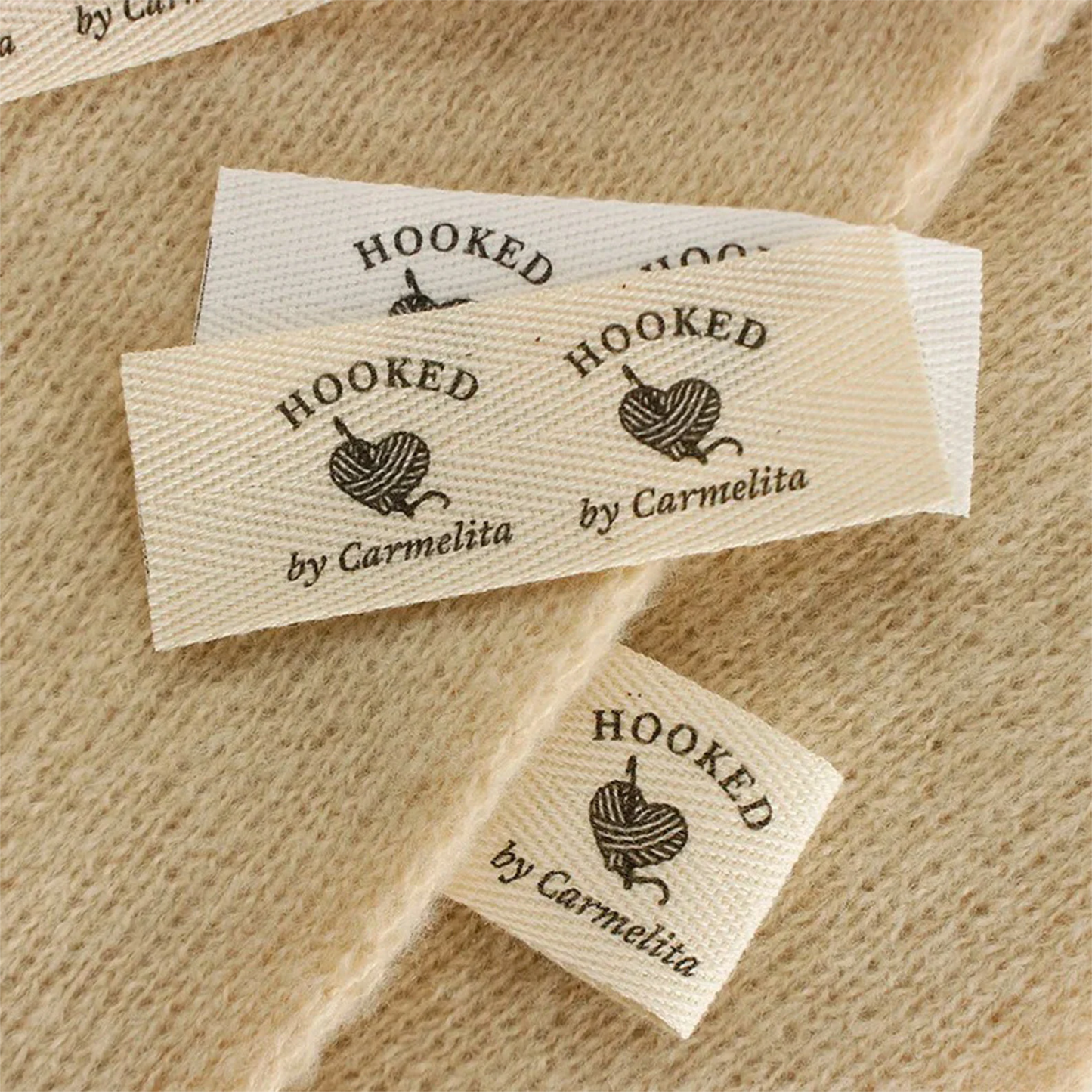 Custom Cotton Label (White Base-Single Color Print)