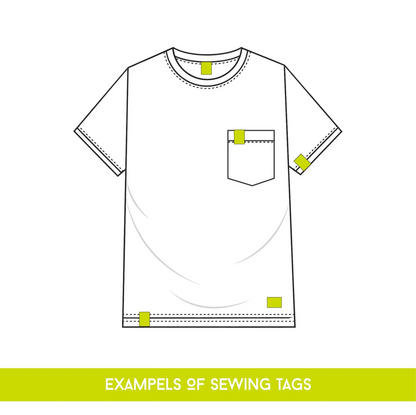 Custom White/Black Satin Labels