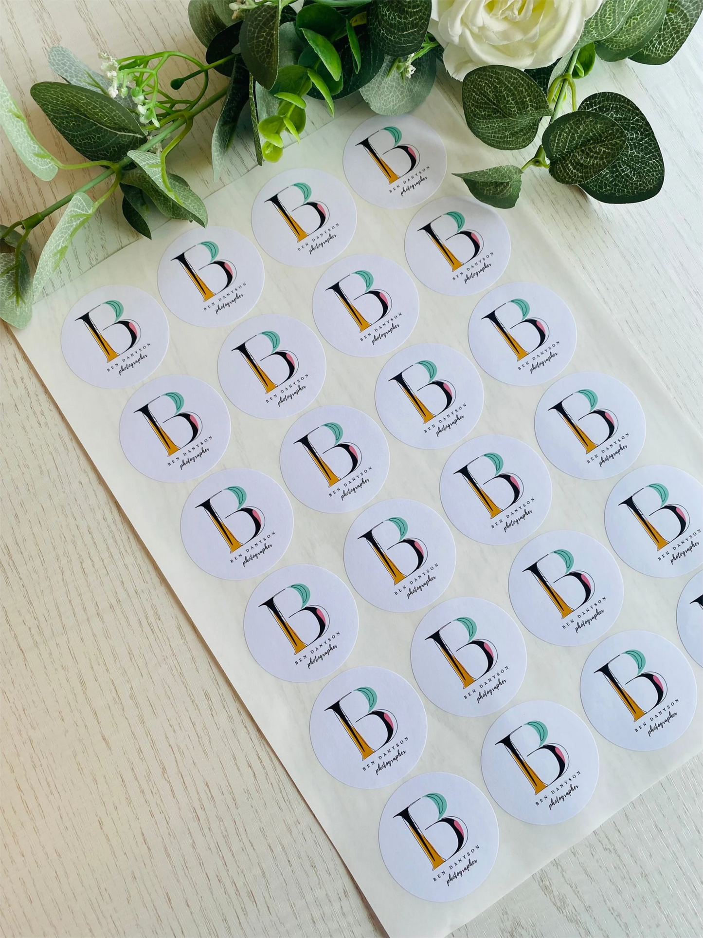 Custom round Logo Sticker
