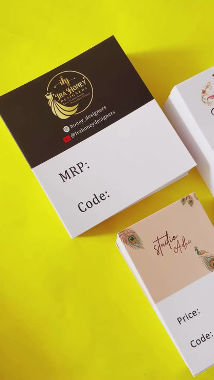 Custom Foldable Saree Tags | Premium Printed Saree Tags